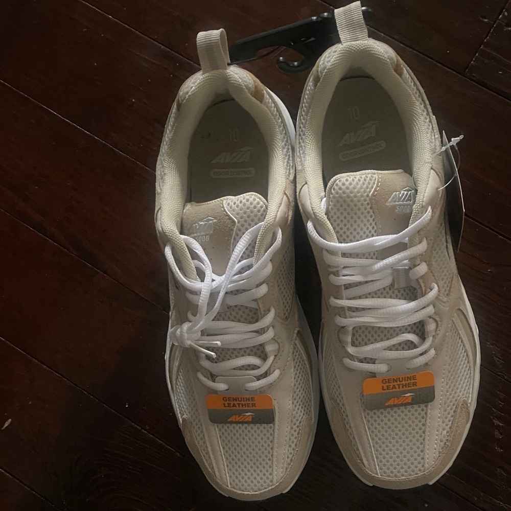 Avia Cream and White Athletic Shoes